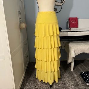 Nuggles Yellow layered skirt